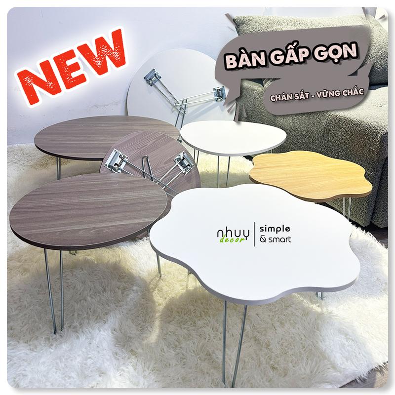 Bàn ngồi bệt gấp gọn mini và bàn xếp sinh viên ngồi học trên giường - Nhu Y Decor