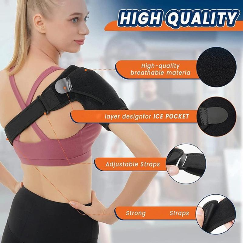 Product Introduction of Miếng đệm hỗ trợ và băng hỗ trợ một bên vai có thể điều chỉnh, cho phòng Tập Gym thể dục thể thao, bảo vệ lưng, thích hợp cho nam giới, V1W3, 1 cái 14