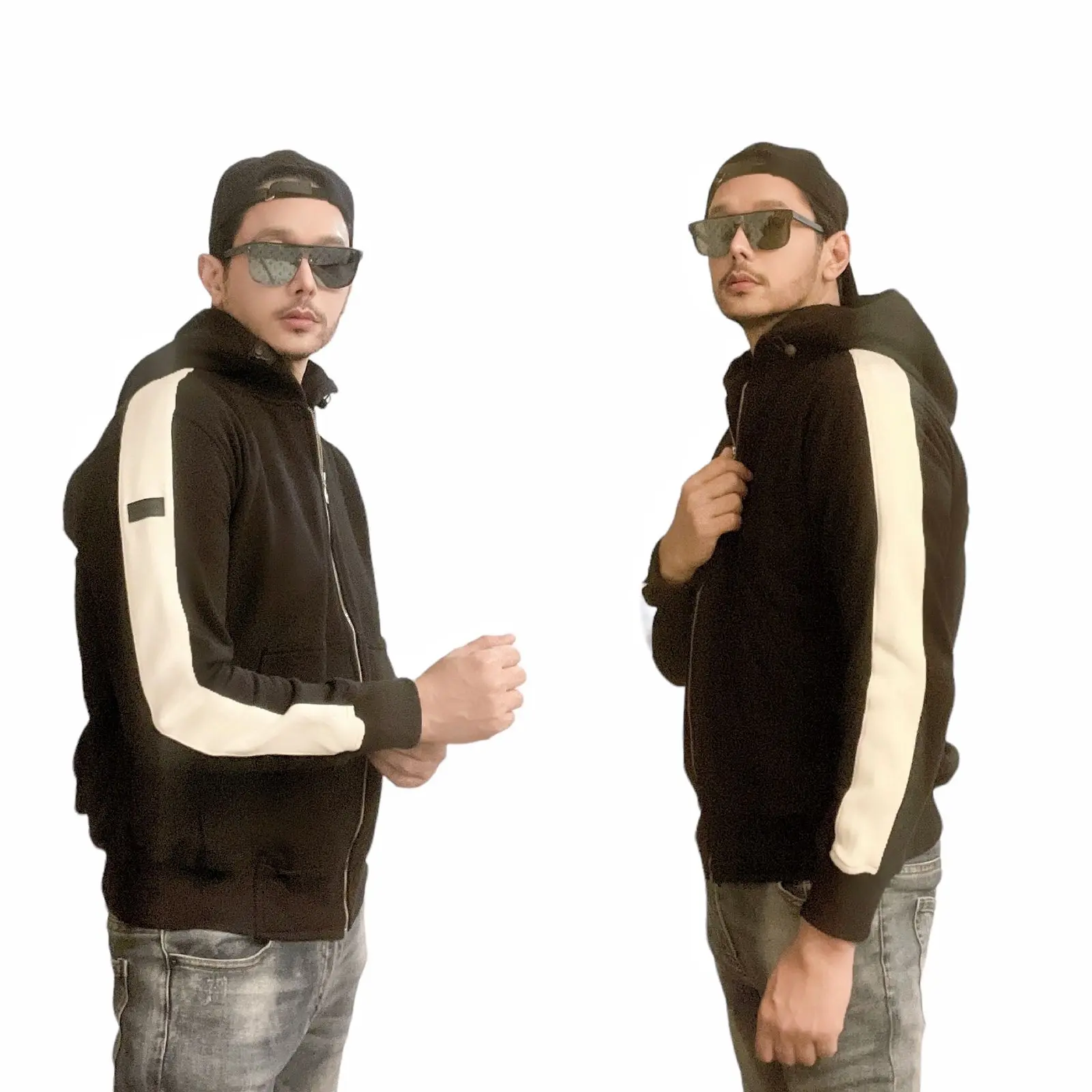 jaket hitam garis putih by aranesia