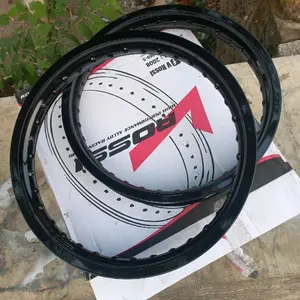 velg rossi ukuran 140/160/185 silver & hitam gloss termurah