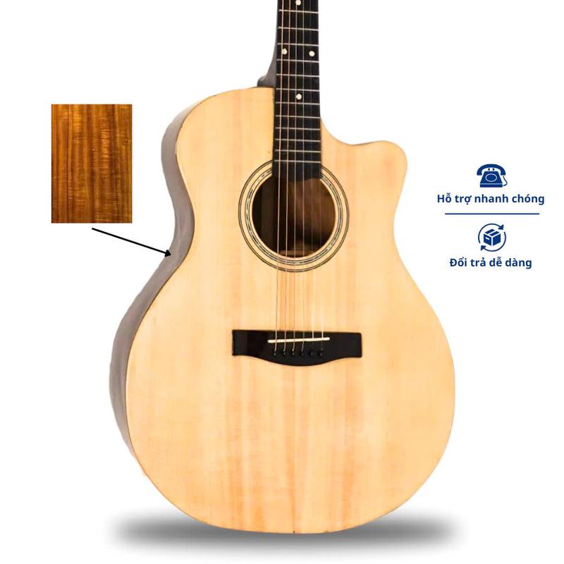 Đàn Guitar Acoustic ST-X2 Gỗ Còng Đỏ Full Solid ST.Real Guitar Sài Thành
