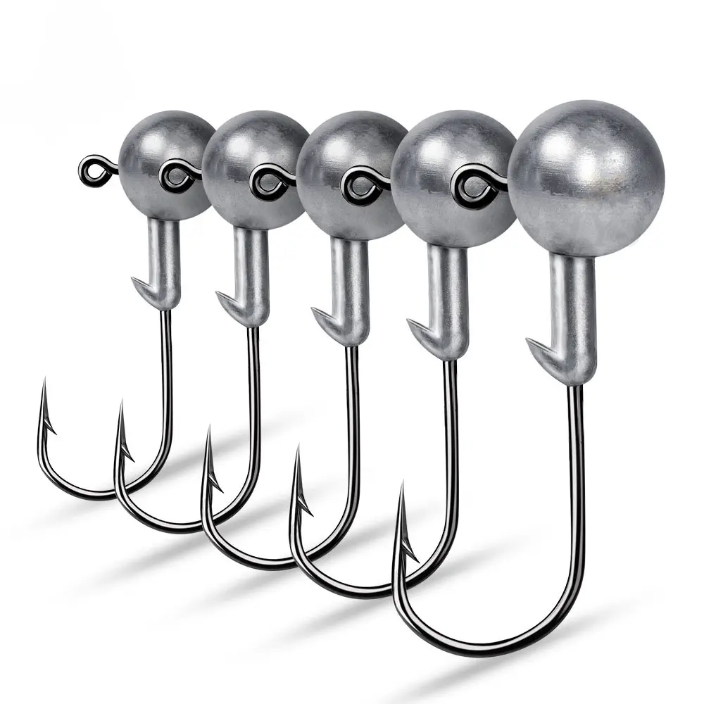 10pcs crank Jig head hook lure hard bait soft worm hook fishing accessories