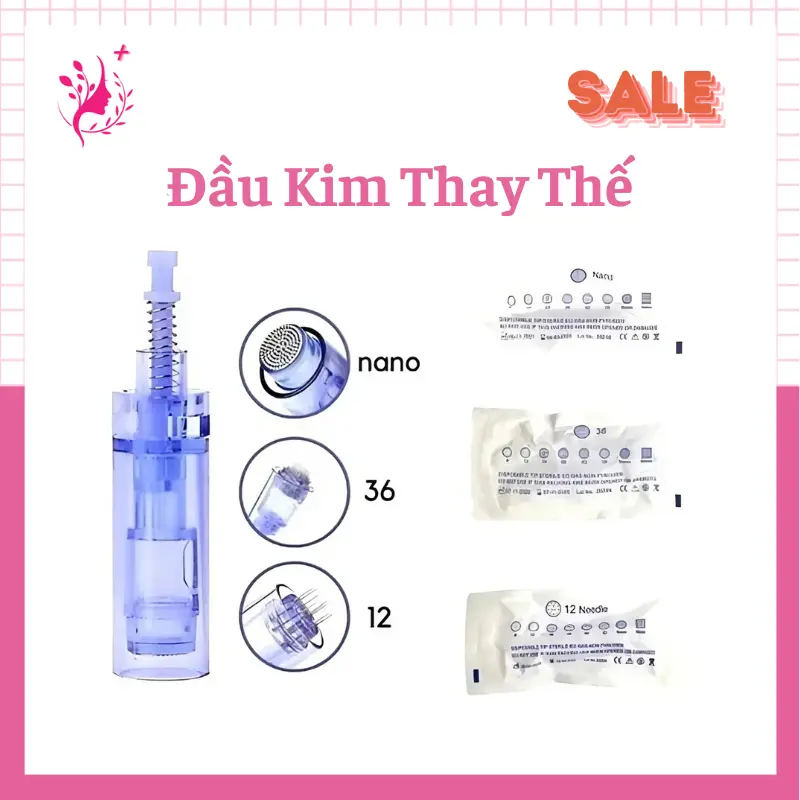 [Lẻ 1 Chiếc] Kim Nano, 12 và 36 thay thế cho máy drpen cao cấp nhựa dùng trong spa Skincare