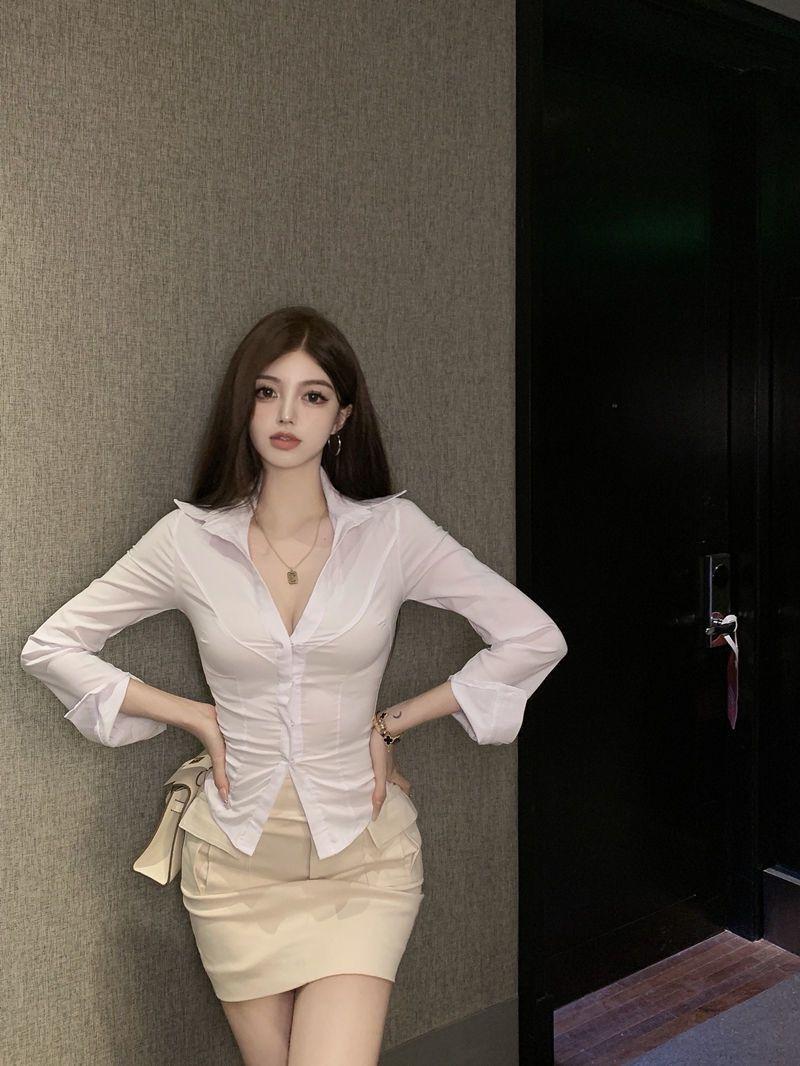 Product Introduction of Đồng Phục JK, Phong Cách Dễ Thương Và Gợi Cảm, Áo Sơ Mi Dài Tay, Ôm Sát Eo, Dành Cho Nữ, Thiết Kế Đẹp, Áo Sang Trọng, Thích Hợp Cho Cô Gái Nóng Bỏng Độc Đáo Và Chị Em Cao Cấp 5