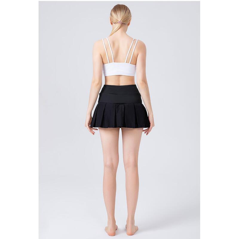 Product Introduction of Women's spring and summer running sports short cross sexy pleated tennis fitness skirt, half skirt 15