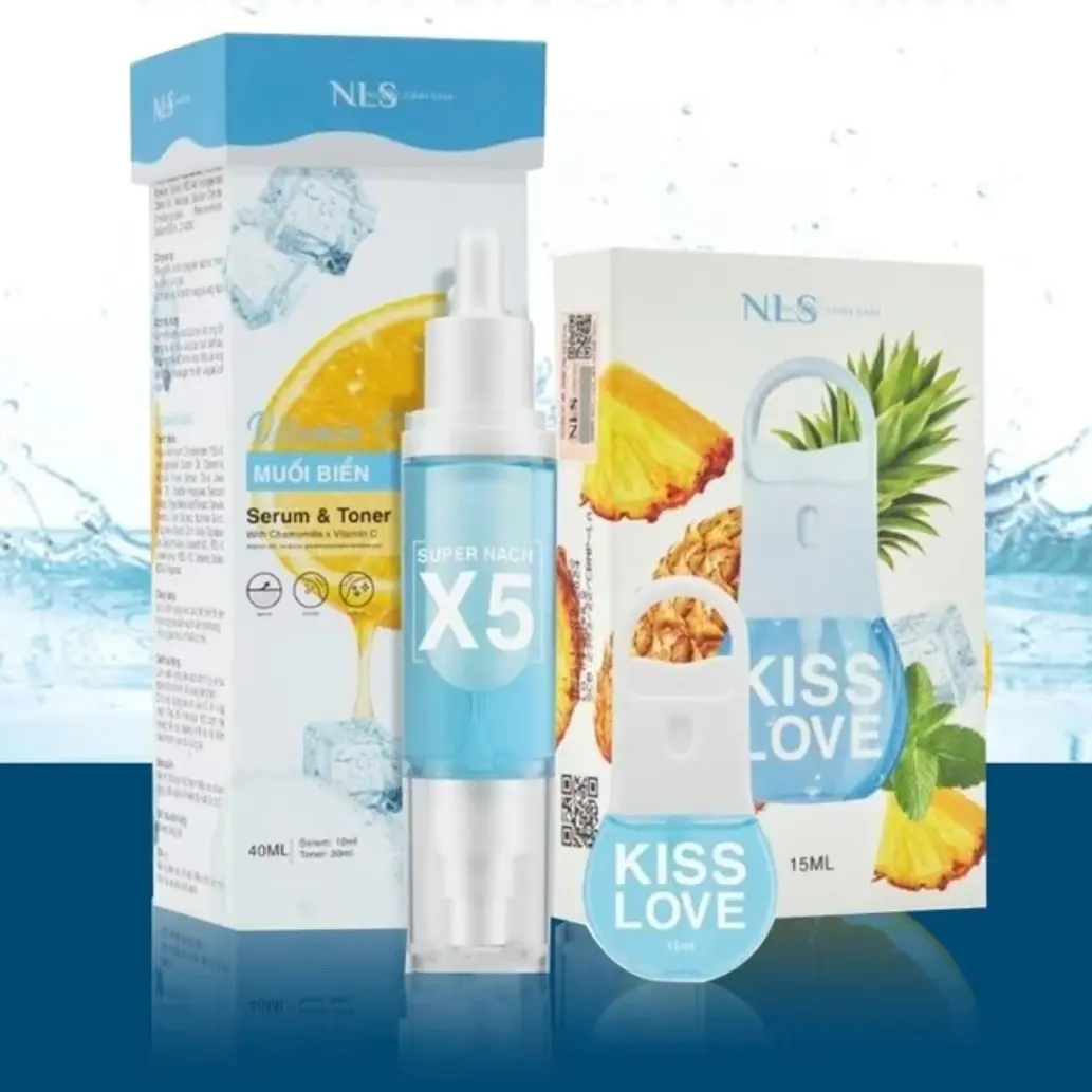 Combo Super Lăn Nách X5 2in1 Hỗ Trợ ngăn mùi cơ thể hiệu quả, hỗ trợ sáng nách và xịt miệng kiss love