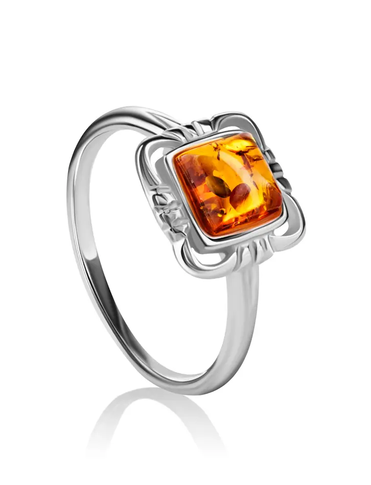 Nhẫn Hổ Phách Baltic Màu Cognac (NHP0169) - MOON Jewelry