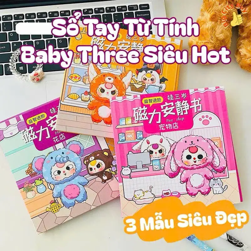 [Loại to mẫu mới Baby Three ]Đồ chơi bóc dán nam châm Kuromi, Melody, Baby three, Labubu và các nhân vật hoạt hình dễ thương