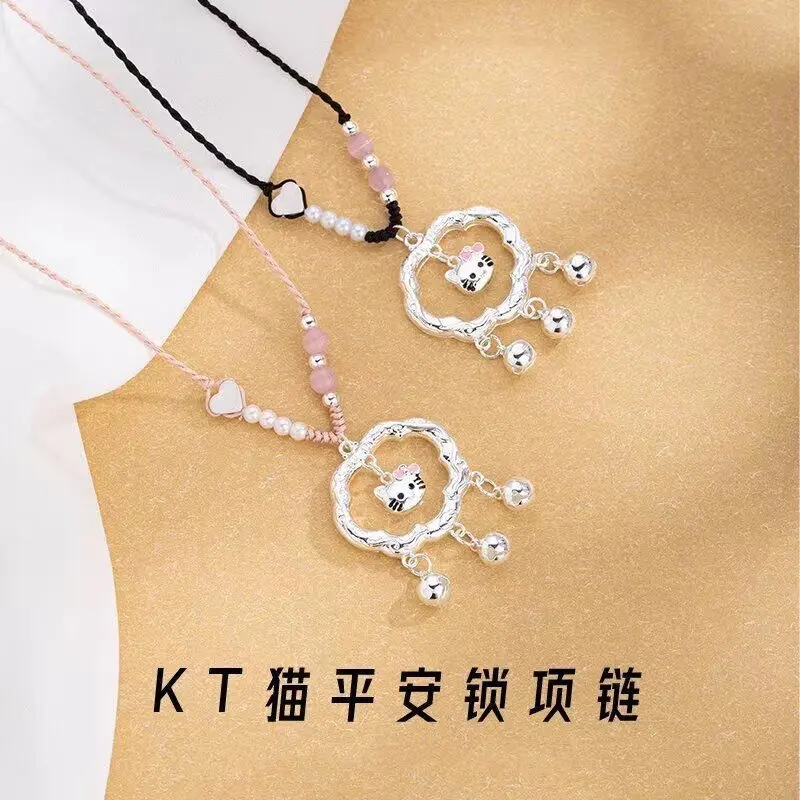 Vòng Cổ Khóa Hòa Bình, Thiết Kế Hình Mèo, Có Chuông, Dễ Thương Và Đơn Giản, Ý Tưởng Quà Tặng Tuyệt Vời