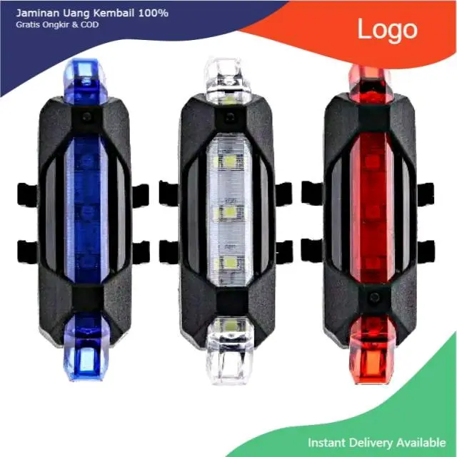 LAMPU SEPEDA BELAKANG USB RECHARGEABLE