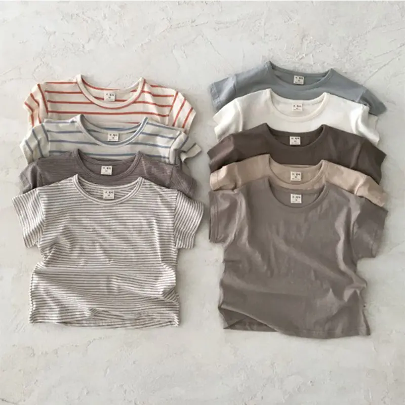 Summer children's T-shirt casual thin Instagram style Korean version for boys and girls baby half sleeved top baby short sleeved clothes trendy