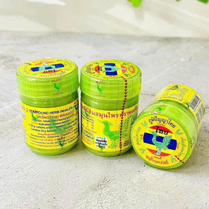 Hủ hít thông mũi Thái Lan, lọ hít xoang con công, lọ hít mũi Hongthai thảo dược giảm nhức đầu nghẹt mũi   dầu hít mũi