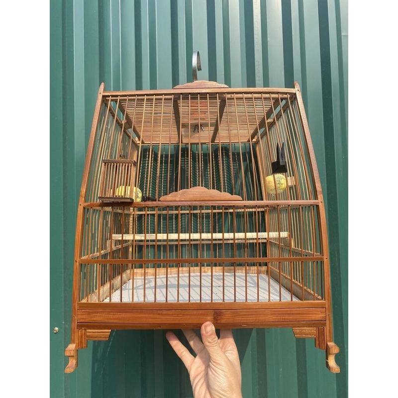 Khung lồng chào mào tự ráp lồng chim chào mào chất liệu trúc xử lí form thái đấu vuông đấu cửa lá đề