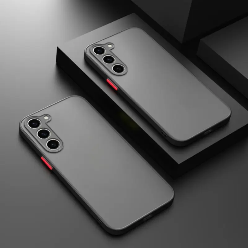 Frosted Translucent Phone Case, 1 Count Anti-fall Fully Edged Mobile Phone Case, Shockproof Cases Cover Compatible with Samsung Galaxy S24 S23 S22 S21 Plus S24 Ultra 5G 1
