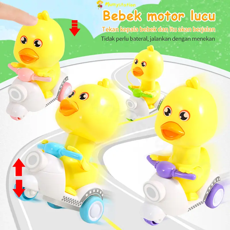Mumystation Mainan bebek motor tanpa baterai mainan anak bayi lucu bebek Permainan Plastik Toys Toys 1