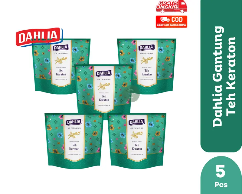 5 Pcs Dahlia Gantung Teh Keraton - Pengharum Ruangan Gantung 0
