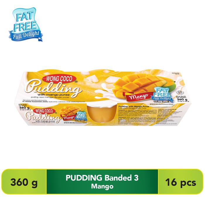 Gambar Wong Coco Pudding rasa Mangga banded 3 cups x 16 (1karton) dari Wong Coco Kota Tangerang Tokopedia