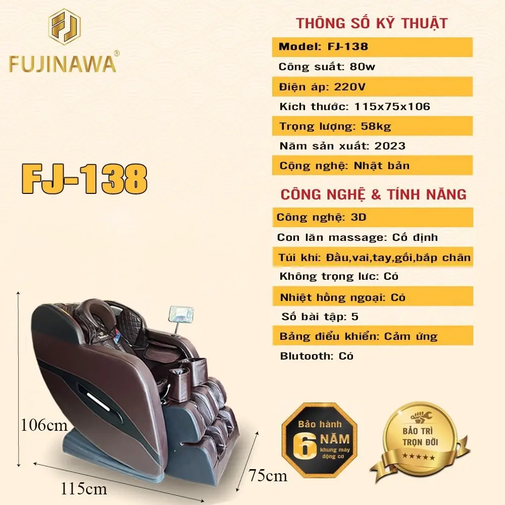 Ghế Massage Fujinawa FJ-138