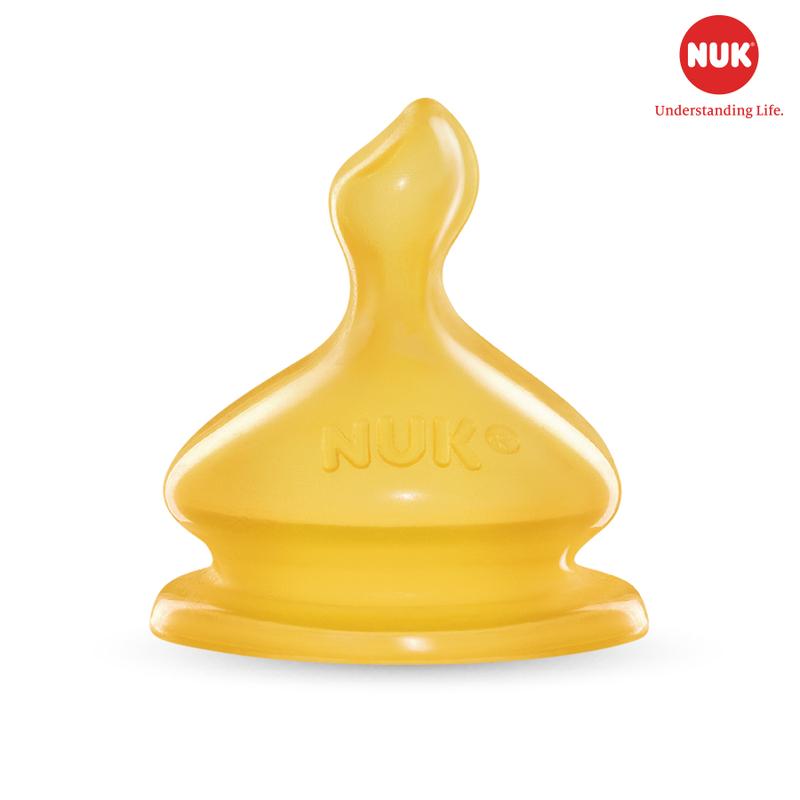 Bộ 2 núm ti NUK Premium Choice cao su tự nhiên an toàn siêu mềm chống rách 0