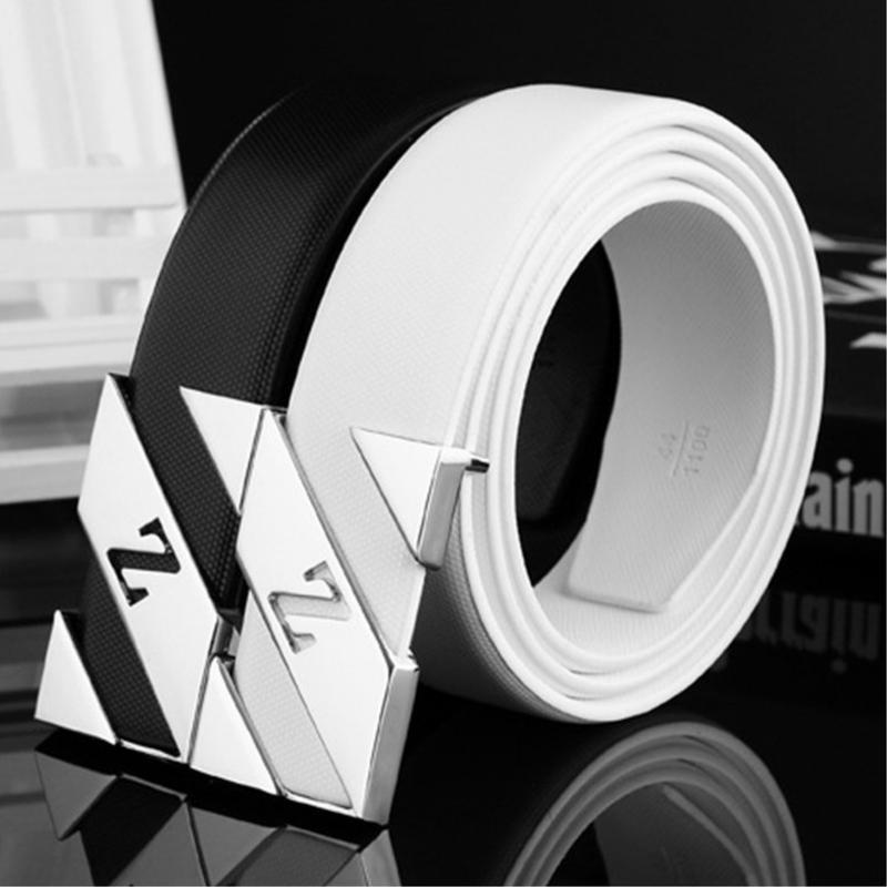 Thắt lưng da nam dây nịt nam mặt kim loại chữ Z phong cách Hàn Quốc