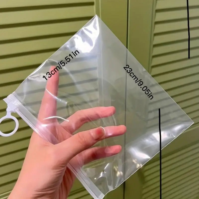 Clear Zipper Storage Bag, 5 Counts/10pcs Sundries  Storage Bag, Dustproof Storage Organizer for Home & Travel 3