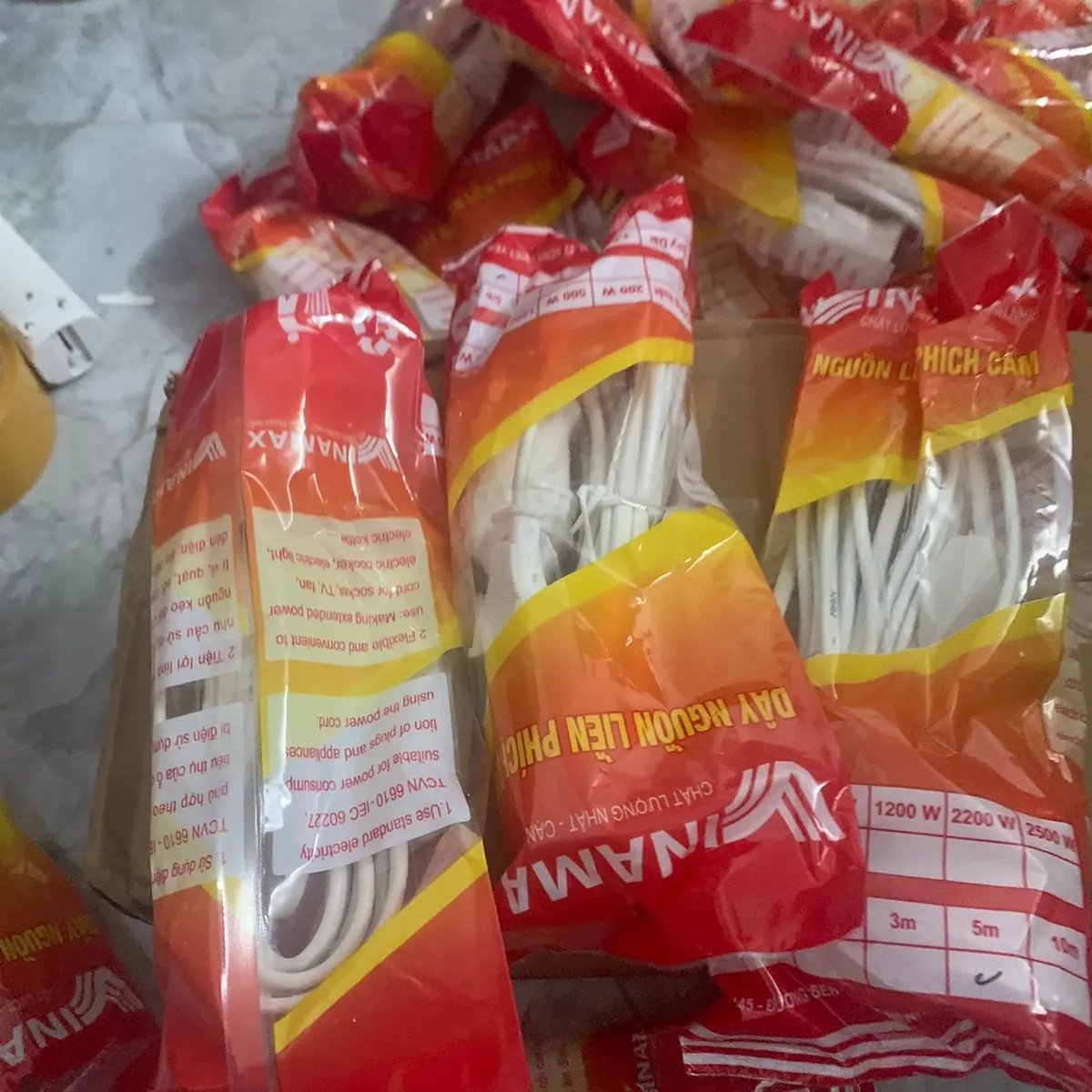 Combo 3 bộ dây điện liền phích cắm và công tắc