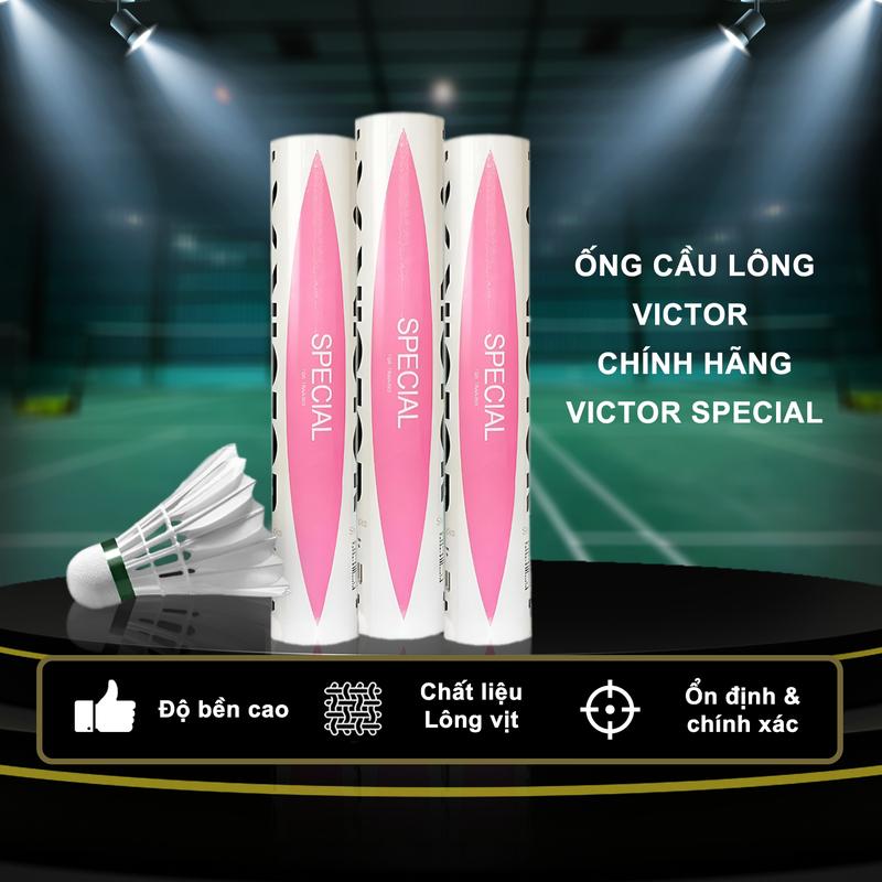 Ống Cầu Lông Victor Special Hồng Chính Hãng - Độ Bền Cao, Ổn Định, Chính Xác, Cảm Giác Tốt