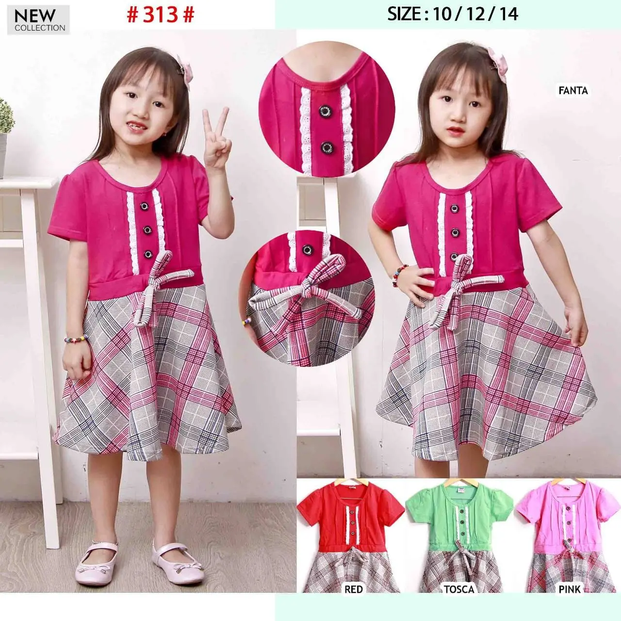 gaun anak fashion cewek / gaun anak perempuan / dress anak cewek