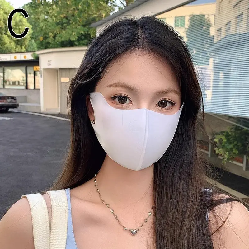 Mặt Nạ Lập Thể, Không đường May, Dành Cho Nữ, Chống Nắng UV, Phong Cách Hàng Ngày Mùa Hè, Thoáng Khí Bằng Lụa, B6M6 8