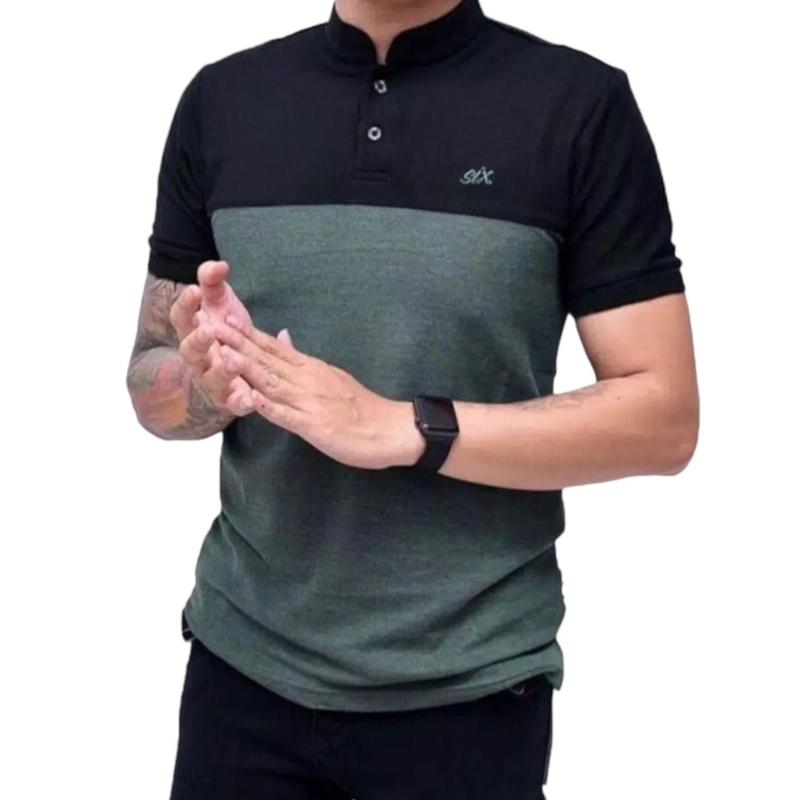 Baju kaos kerah SIX pria dewasa / kaos kerah kombinasi / kaos kerah Quality premium Katun Polo Distro 3