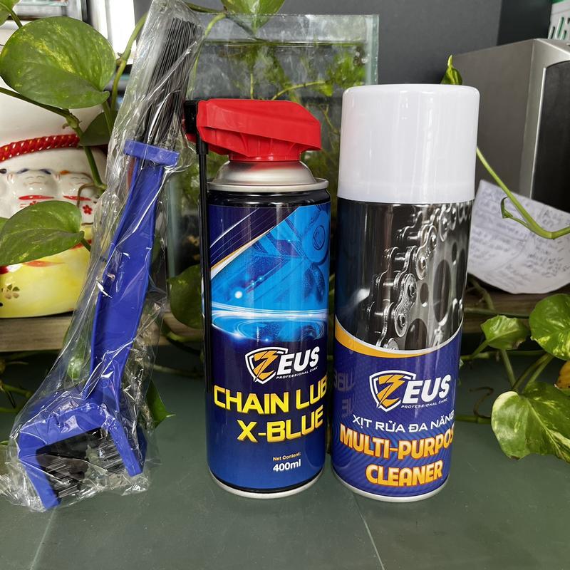 Bộ Dưỡng Sên Zeus Cao Cấp Không Văng X-BLUE 400ml TẶNG RỬA SÊN + BÀN CHẢI 3D Phụ Tùng