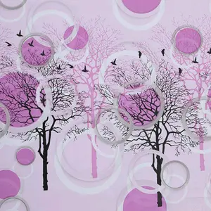 Wallpaper Dinding Polkadot Ungu Ukuran 45 Cm x 8 Meter Pvc