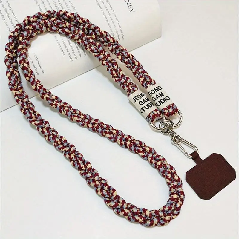 Universal Woven Mobile Phone Lanyard, Multifunctional Portable Braided Cellphone Strap, Outdoor Sports Mobile Phone Anti Loss Lanyard, Phone Accessories