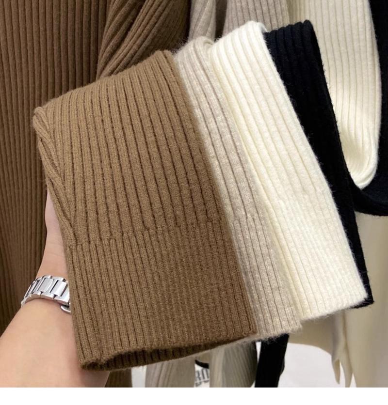 Product Introduction of 200 Wearable plus Size Polo Top Women's Autumn and Winter Half-High Collar Half-Open Zipper Sweater Loose Slimming Sweater Fashion 17