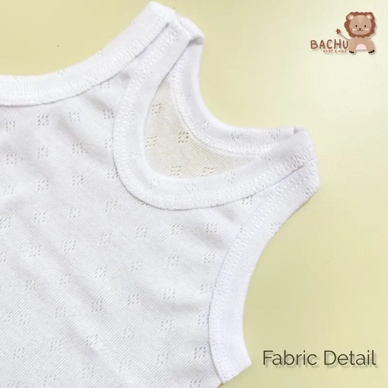 3 Pcs Singlet Kaos dalam Anak Bayi Kutang Polos Putih 1