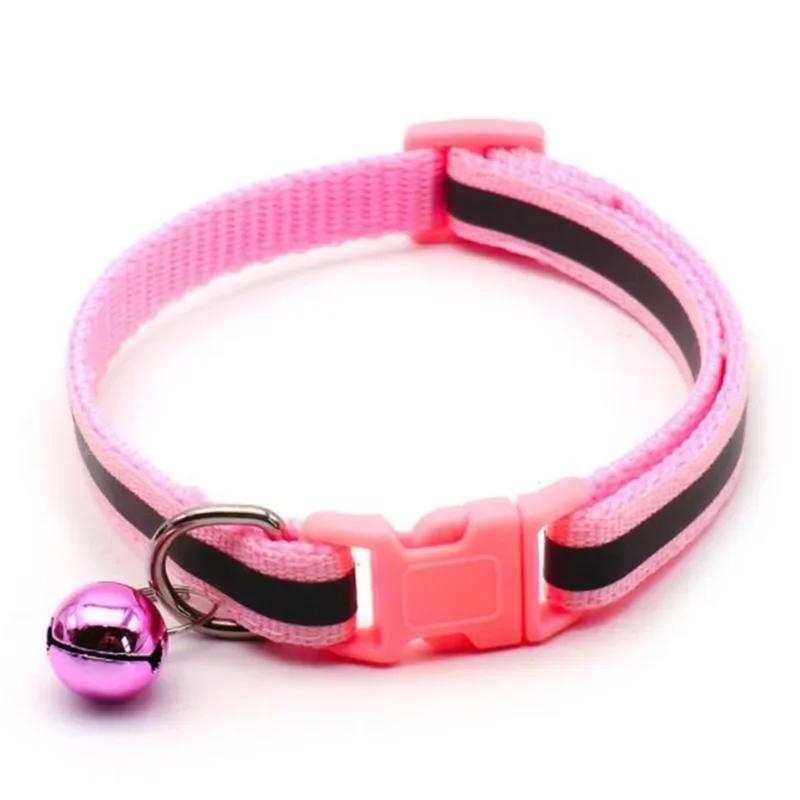 Product Introduction of Pet Accessories Dog Cat Collar Bell Colorful Reflective Pattern Adjustable Collars for Puppy Kitten DIY Small Animal 4