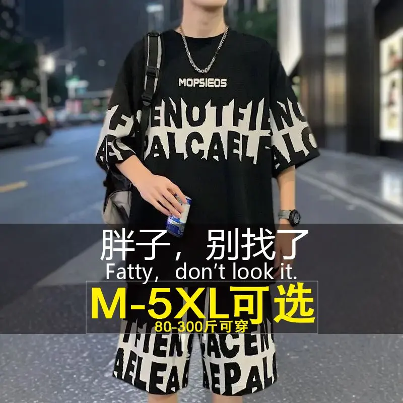 Bộ Đồ Mùa Hè Cho Nam, Quần Đùi Thể Thao Thường Ngày Bộ Đồ Đẹp Trai, Ngoại Cỡ, Thương Hiệu Thời Trang, Dáng Rộng Vừa Vặn, Áo Sơ Mi ngắn Tay Quần Đùi Bộ Hai Mảnh, 2024 Menswear Polo Có Cổ Cổ Tròn 2
