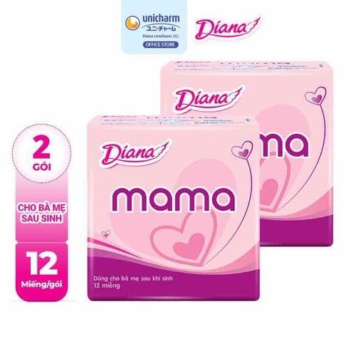 [HSD 2026] Lốc 2 gói băng vệ sinh MAMA DIANA dành cho mẹ sau sinh (12 miếng/ GÓI) Nữ Women Tampon