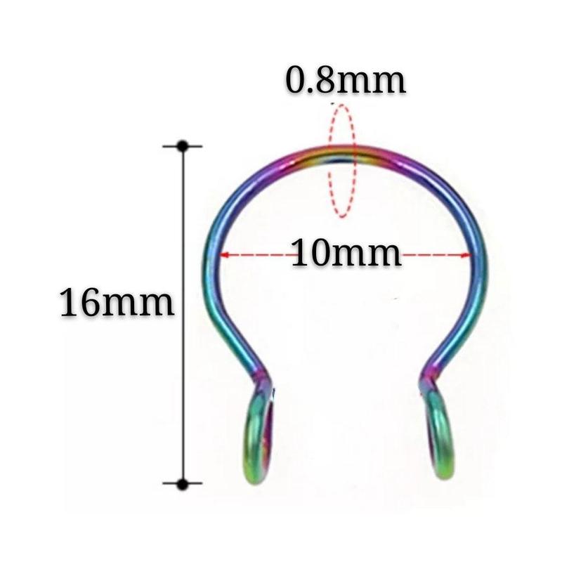 Product Introduction of Stainless Steel U-shaped Nose Rings Nose Clips And Plating Nose Pins Fittings Vacuum Piercing Z4T5 27