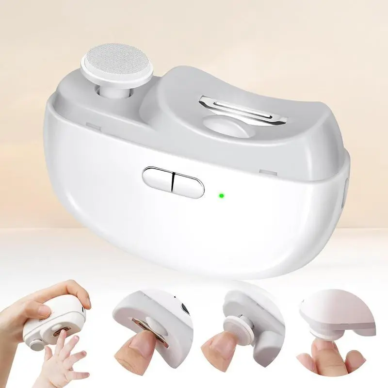 3 in 1 Automatic Electric Nail Clipper, 1 Box USB Rechargeable Automatic Nail Trimmer with LED Light & Nail Scraps Storage, Portable Nail Care Tool
