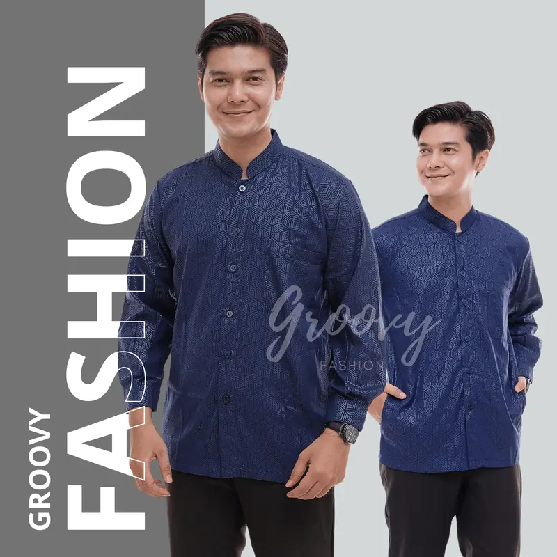 KOKO SULTAN EMBOS KEMKO SULTAN KOKO WANGKI MOTIF SULTAN TERLARIS kancing katun Muslim Baju Pria Dewasa 3