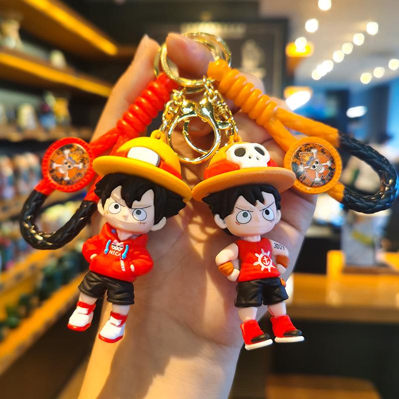 Product Introduction of พวงกุญแจ PVC, Monchi D Luffy, Unisex, สไตล์การ์ตูนอนิเมะ, ตุ๊กตานุกลายลูฟี่, แฟชั่น, S, สไตล์น่ารัก, เหมาะสำหรับเป็นของขวัญวันเกิดผู้ชาย, พวงกุญแจ 2