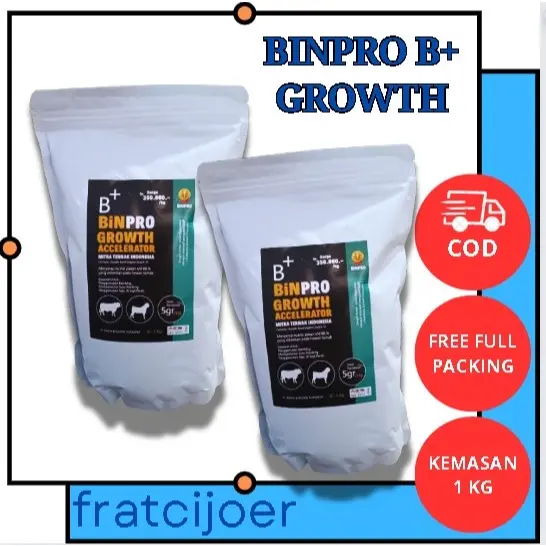 BINPRO GROWTH B+ SUPLEMEN PERTUMBUHAN UNTUK HEWAN TERNAK KAMBING, SAPI, BABI DLL || KEMASAN 1KG
