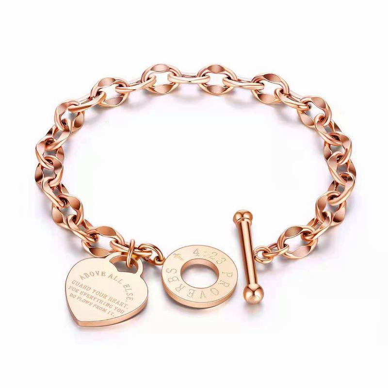 Product Introduction of Personalized stainless steel bracelet multipurpose hand jewelry OT buckle popular bracelet European and American love 2