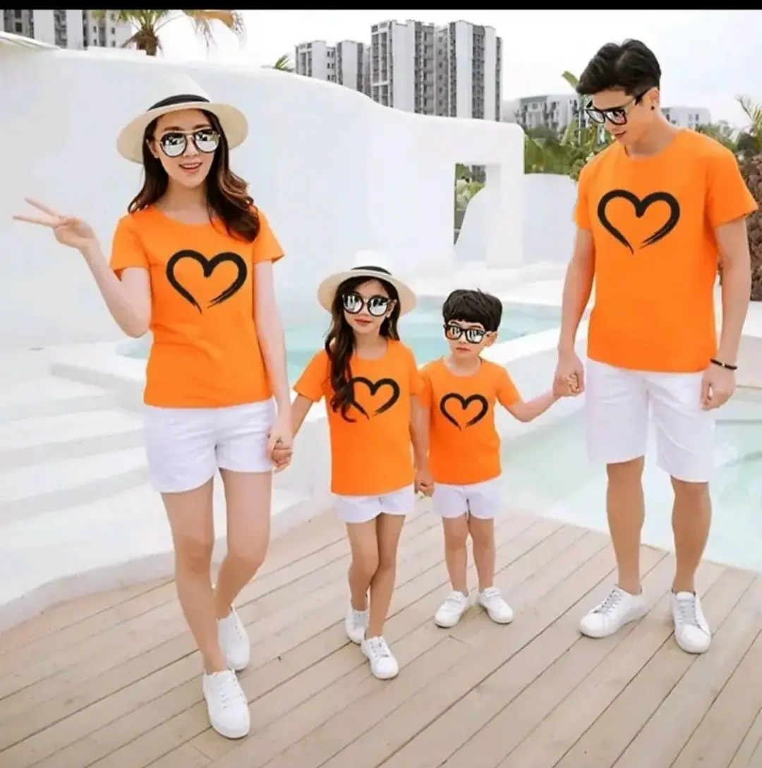 áo thun gia đinh trai tim thun cotton co giãn mặt mát giá khuyến mãi Top Voi