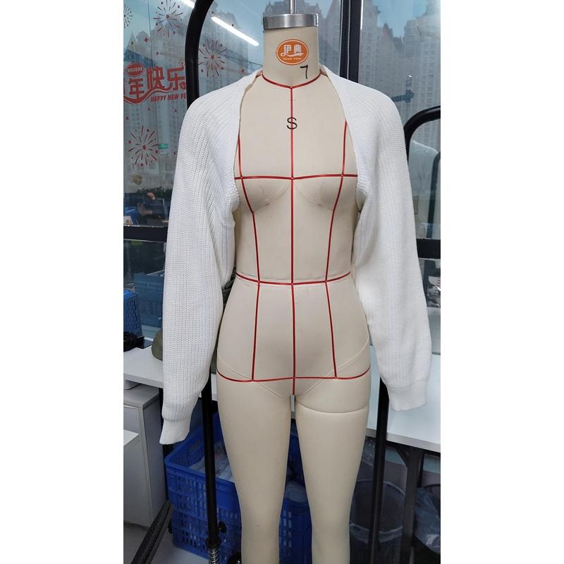 Women's Open Front Cropped Cardigan Long Sleeve Solid Color Ribbed Knit Shrug Sweater Bolero Tops 5