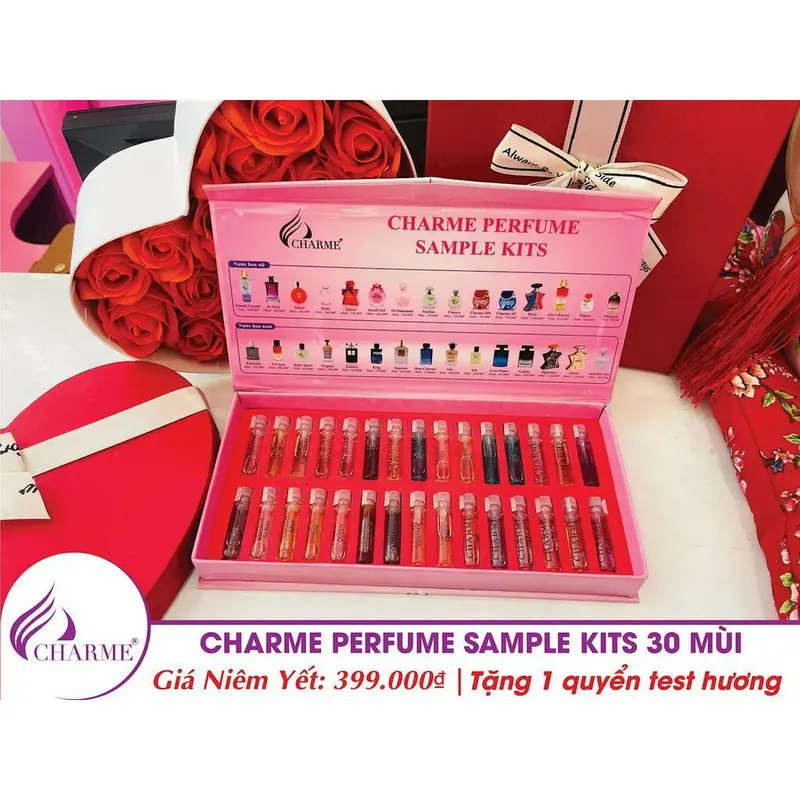 Bộ Test Nước Hoa Charme 30 Mùi Perfume Cosmetic 4