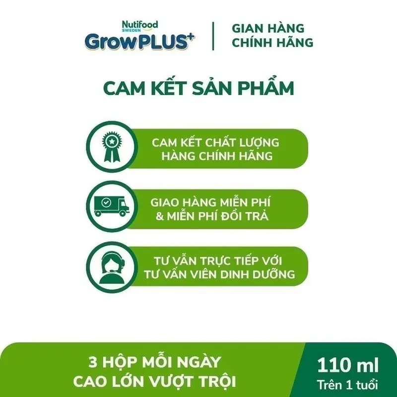 Sữa NutiFood Grow Plus bạc tăng chiều cao cho bé từ 1 tuổi trở lên sữa  cong thuc 1