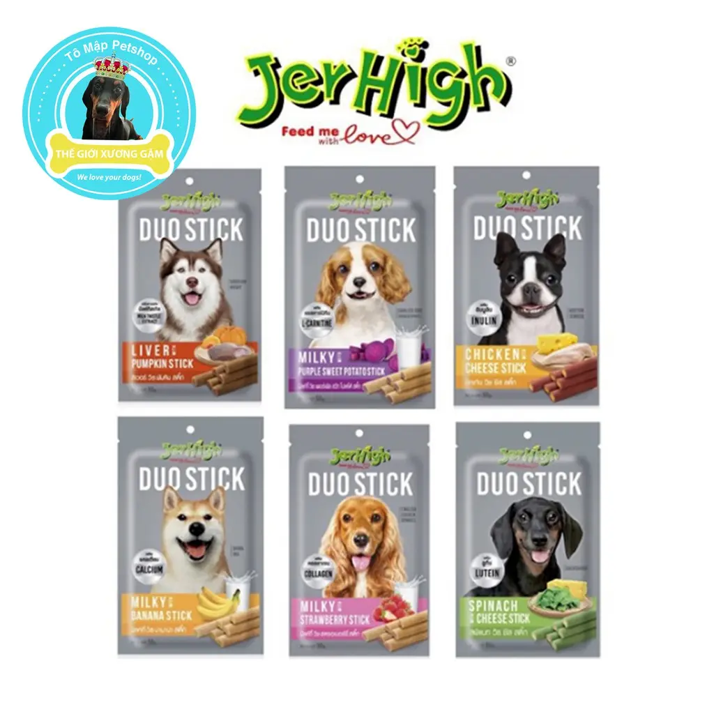 JERHIGH DUO SNACK THƯỞNG QUE NHỒI CHO CHÓ