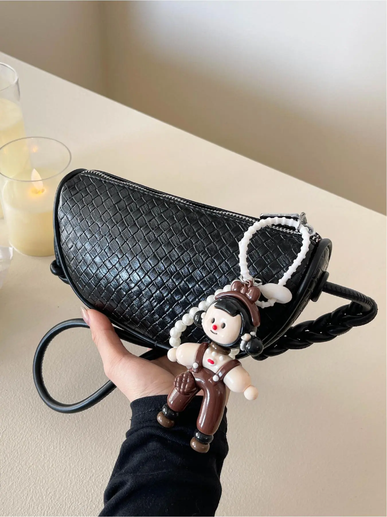 Women's Solid Color Crossbody Bag, Fashionable PU Leather Shoulder Bag for Daily Used, Casual Trendy Versatile High-quality Daily Commuting Bag
